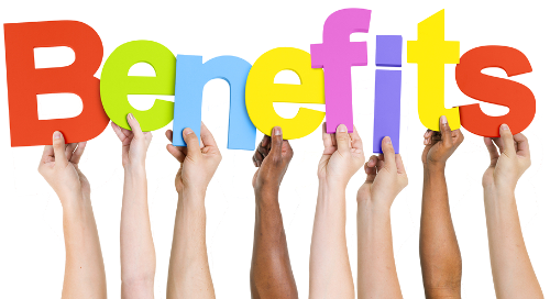 sign benefits is held by many hands